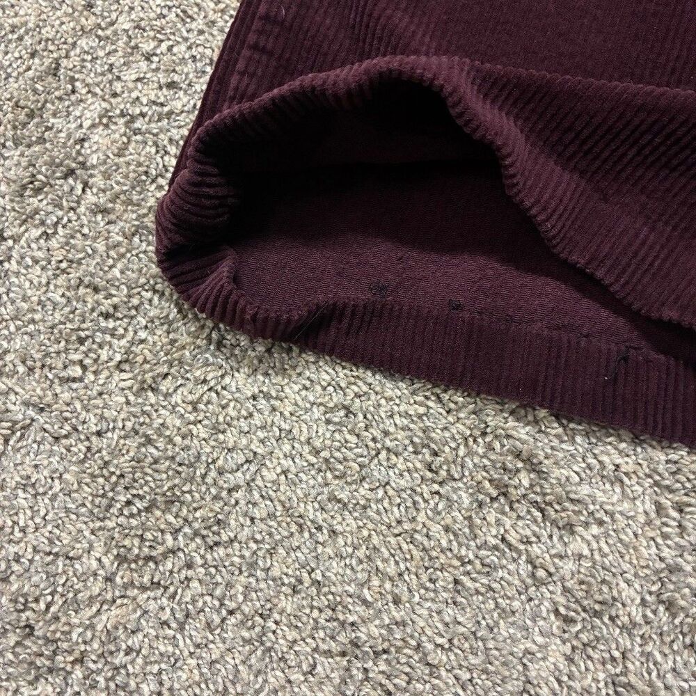 a.n.a A New Approach Women’s Size 6 Burgundy Corduroy Wide Leg Pants Cotton - Picture 8 of 8